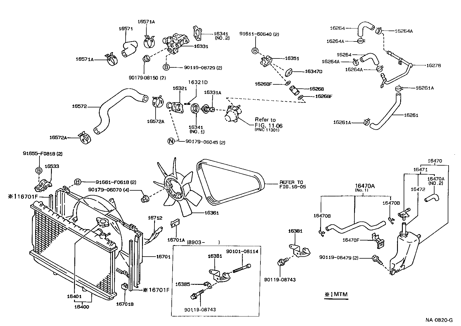 16381-70042 BAR, FAN BELT ADJUSTING product image