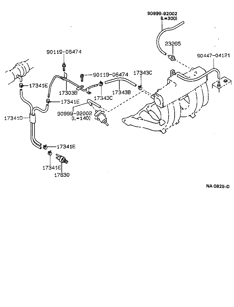 17341-70190 HOSE, NO.1(FOR IDLE-UP) product image