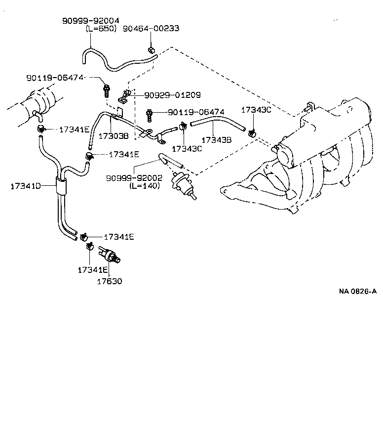 17303-70050 PIPE SUB-ASSY, AIR, NO.1 product image
