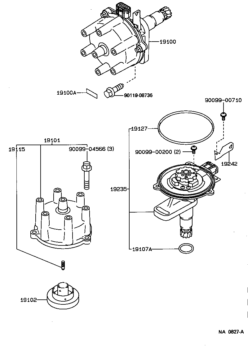 19100-70160 DISTRIBUTOR ASSY product image