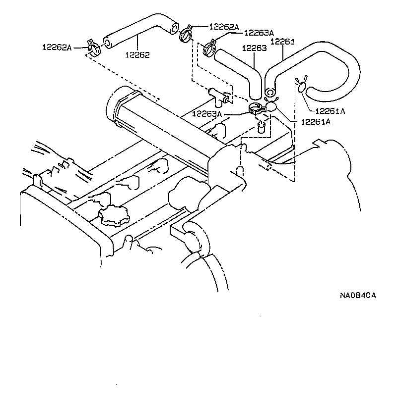 12262-73030 HOSE, VENTILATION, NO.2 product image
