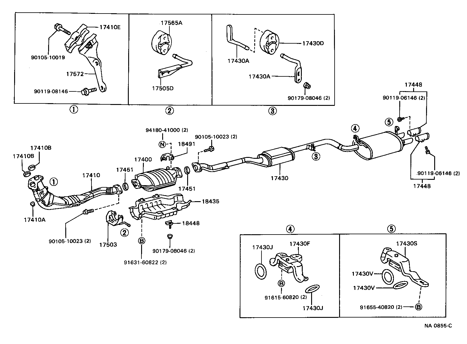 17430-42190 PIPE ASSY, EXHAUST, TAIL product image