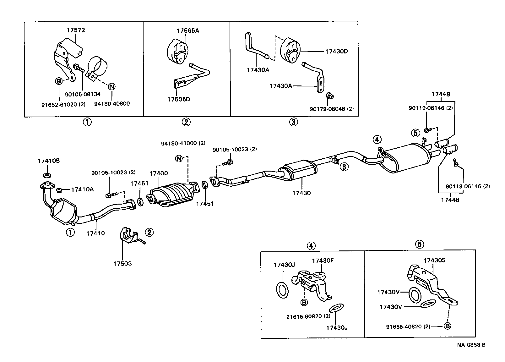 17430-70311 PIPE ASSY, EXHAUST, TAIL product image