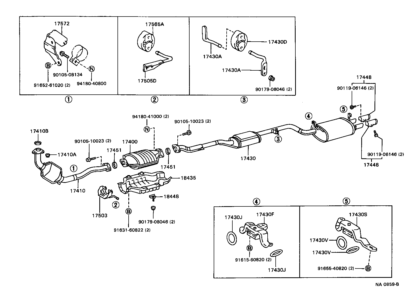 17430-70311 PIPE ASSY, EXHAUST, TAIL product image