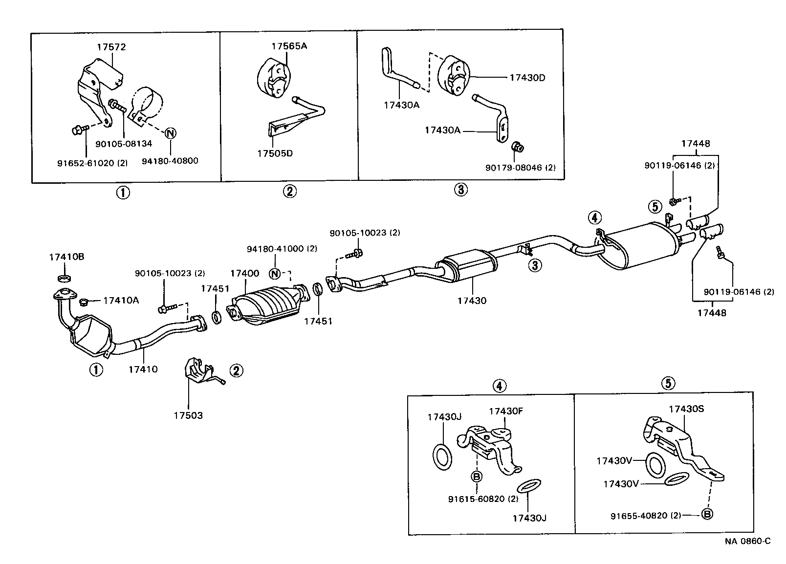 17430-42052 PIPE ASSY, EXHAUST, TAIL product image