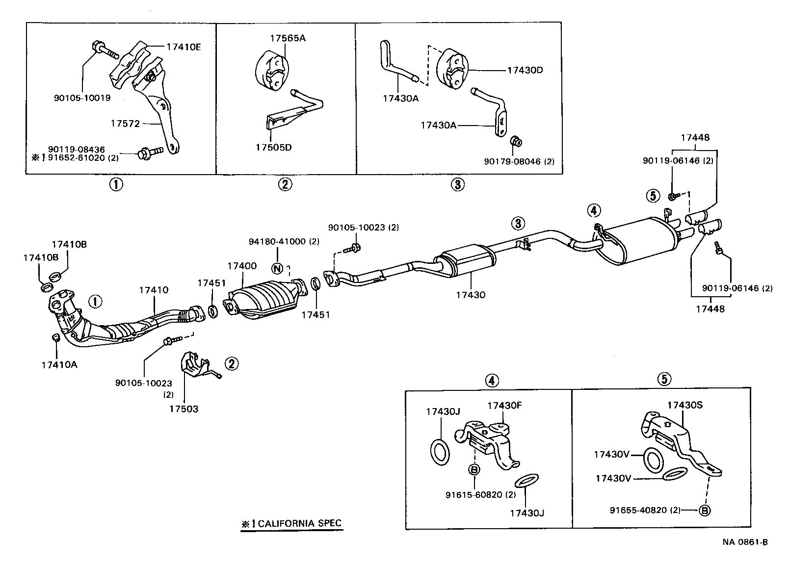 17430-42052 PIPE ASSY, EXHAUST, TAIL product image