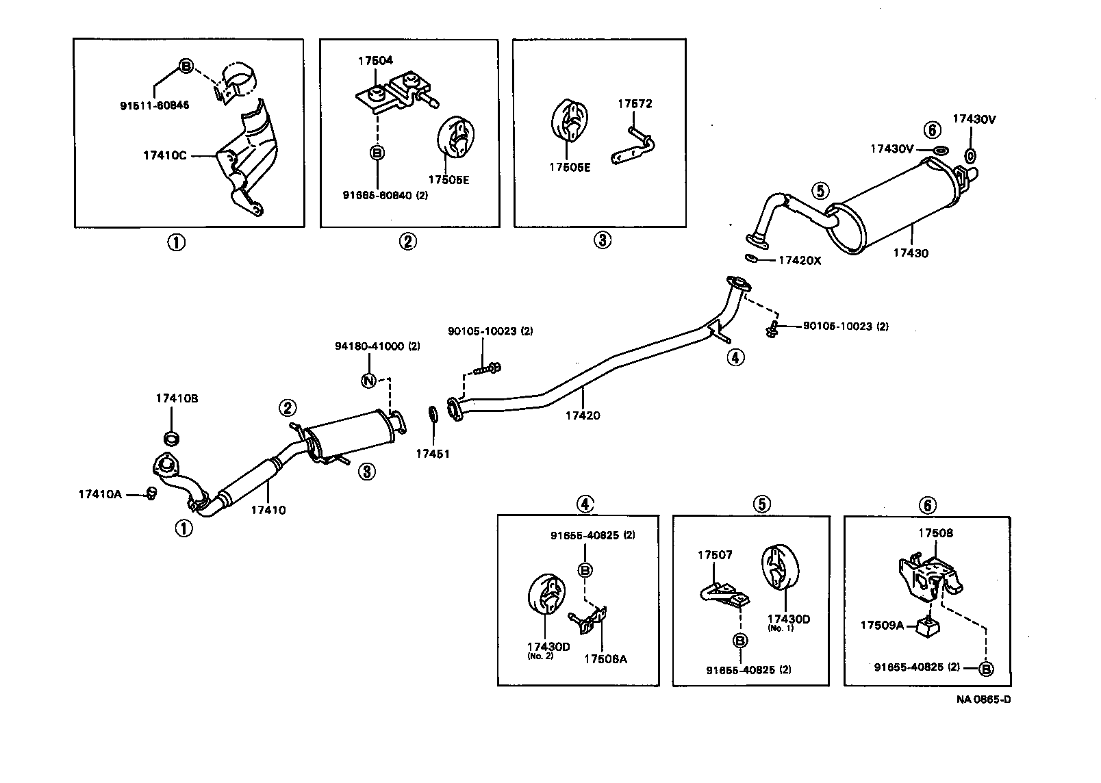 17430-5B030 PIPE ASSY, EXHAUST, TAIL product image