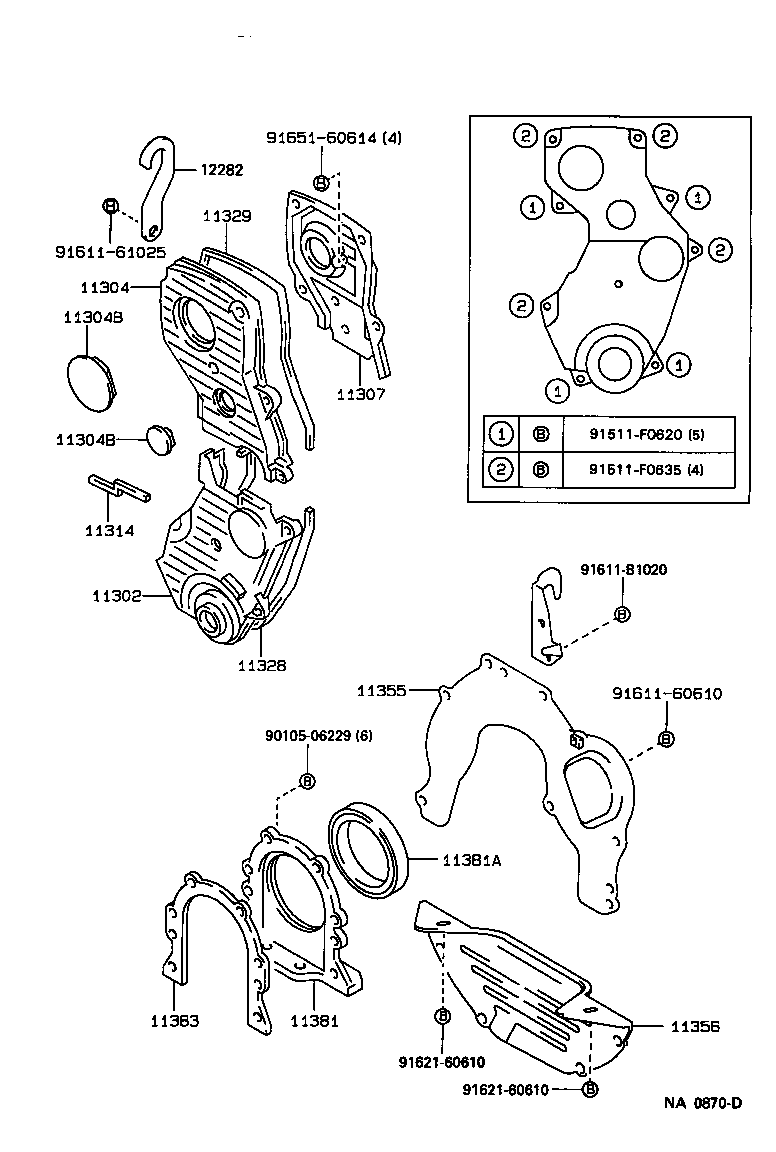 11304-46010 COVER, SUB-ASSY, TIMING BELT, NO.3 product image