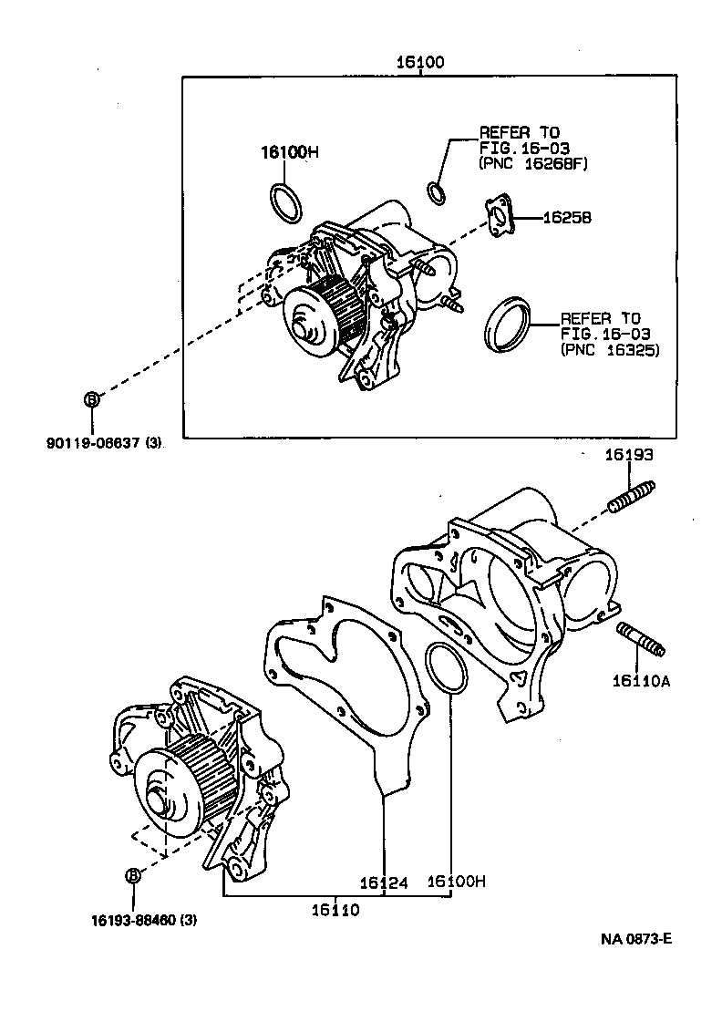 16124-70030 GASKET, WATER PUMP product image