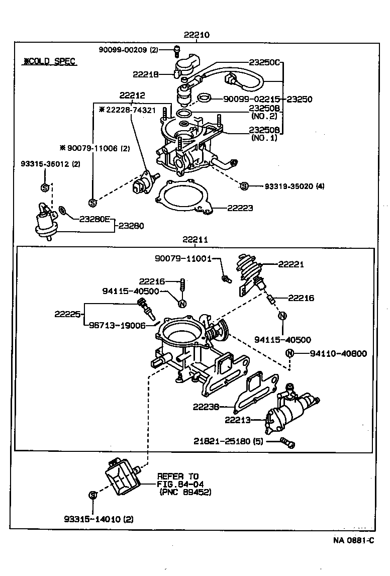 22271-74062 GASKET, THROTTLE BODY product image