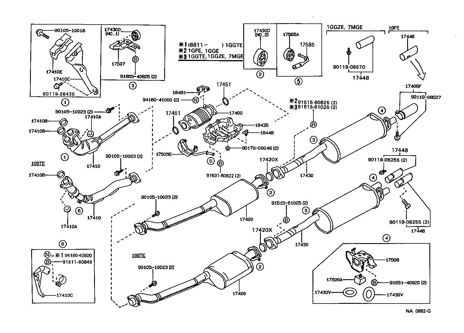 17430-46040 PIPE ASSY, EXHAUST, TAIL product image