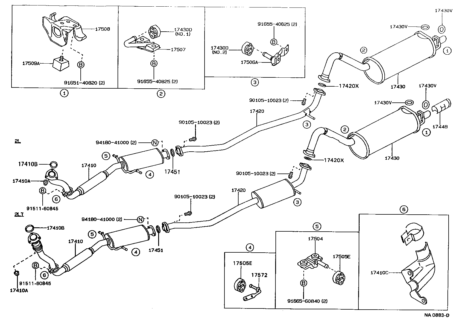 17430-46040 PIPE ASSY, EXHAUST, TAIL product image