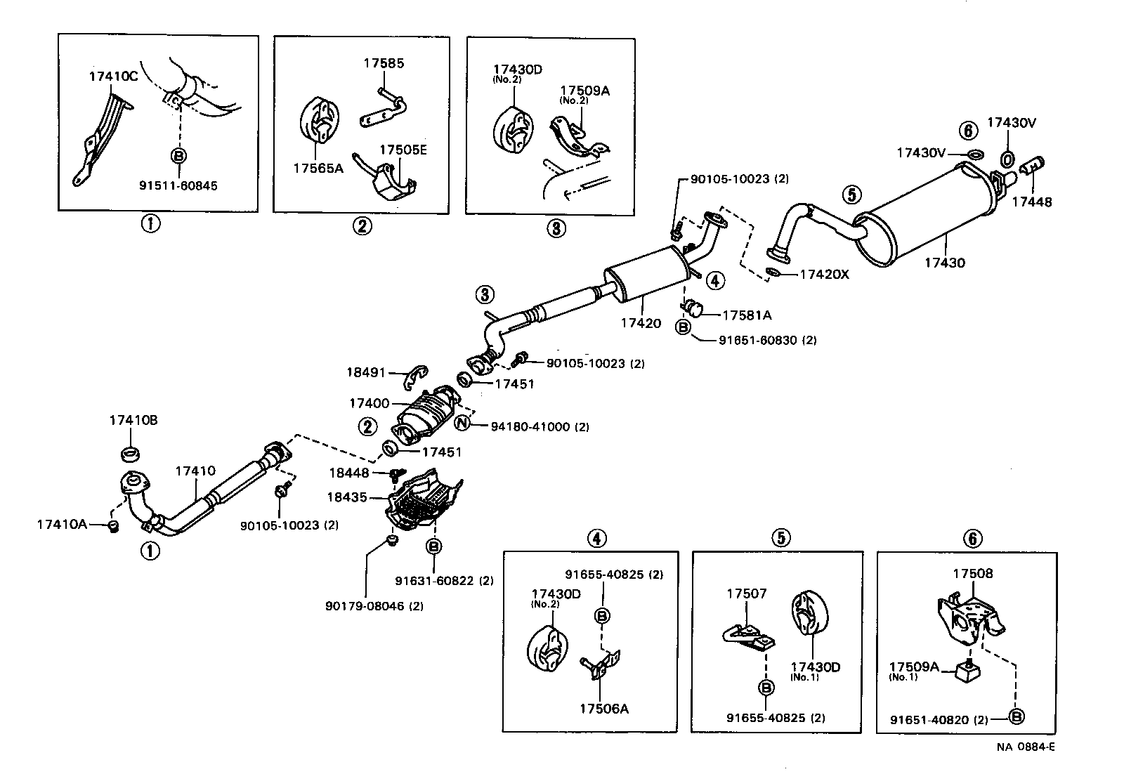 17430-46040 PIPE ASSY, EXHAUST, TAIL product image