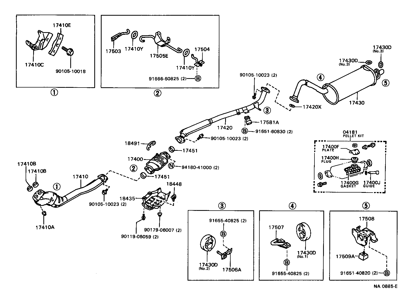 17430-46040 PIPE ASSY, EXHAUST, TAIL product image