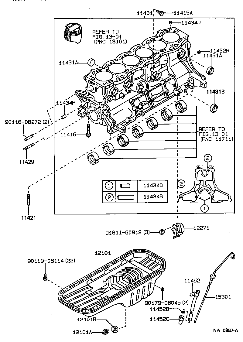 11401-49655 BLOCK SUB-ASSY, CYLINDER product image
