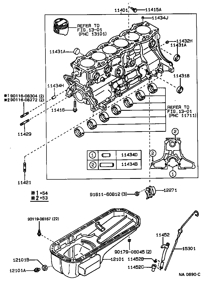 11401-49655 BLOCK SUB-ASSY, CYLINDER product image