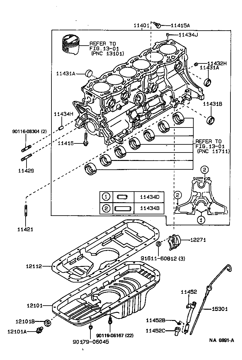 11401-49655 BLOCK SUB-ASSY, CYLINDER product image