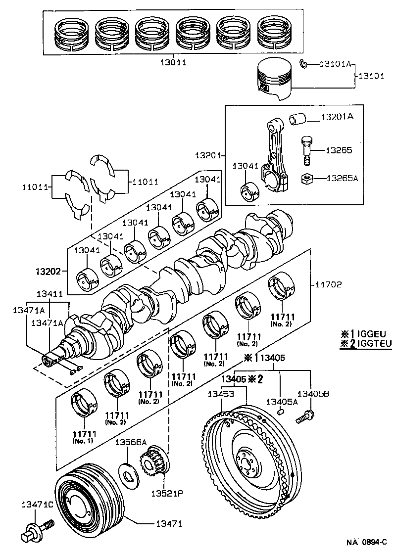 13103-70080 PISTON SUB-ASSY, W/PIN product image