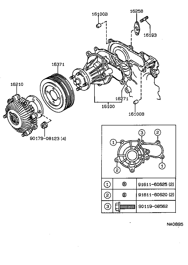 16258-70010 GASKET(FOR HEATER RETURN) product image