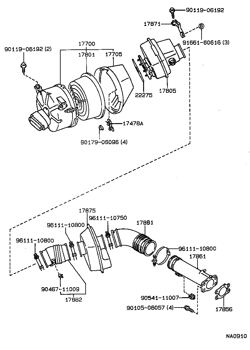 17700-46090 CLEANER ASSY, AIR product image