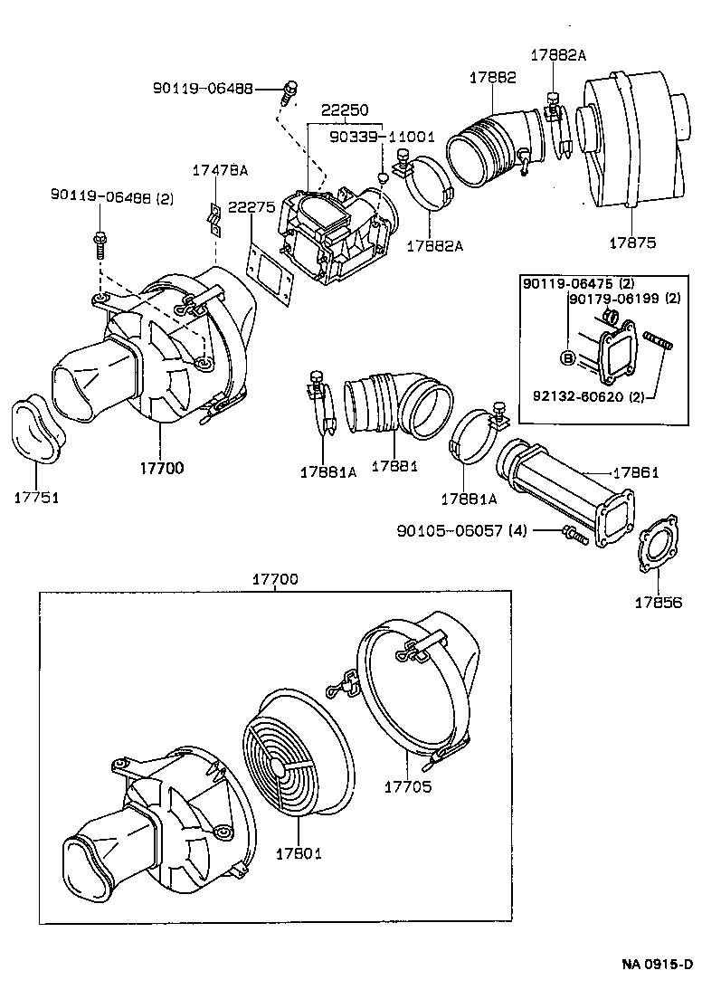 17700-46080 CLEANER ASSY, AIR product image
