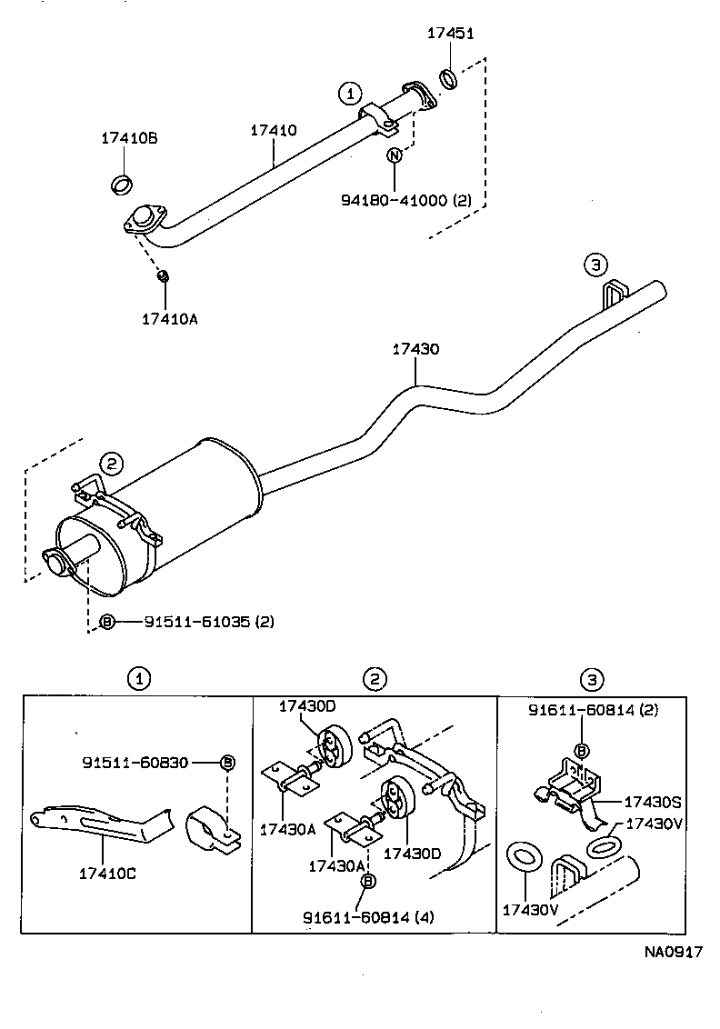 17405-72070 PIPE ASSY, EXHAUST, TAIL product image