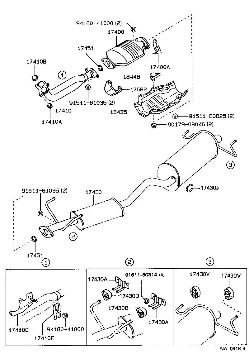 17405-72070 PIPE ASSY, EXHAUST, TAIL product image