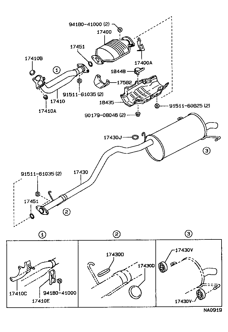 17405-72070 PIPE ASSY, EXHAUST, TAIL product image