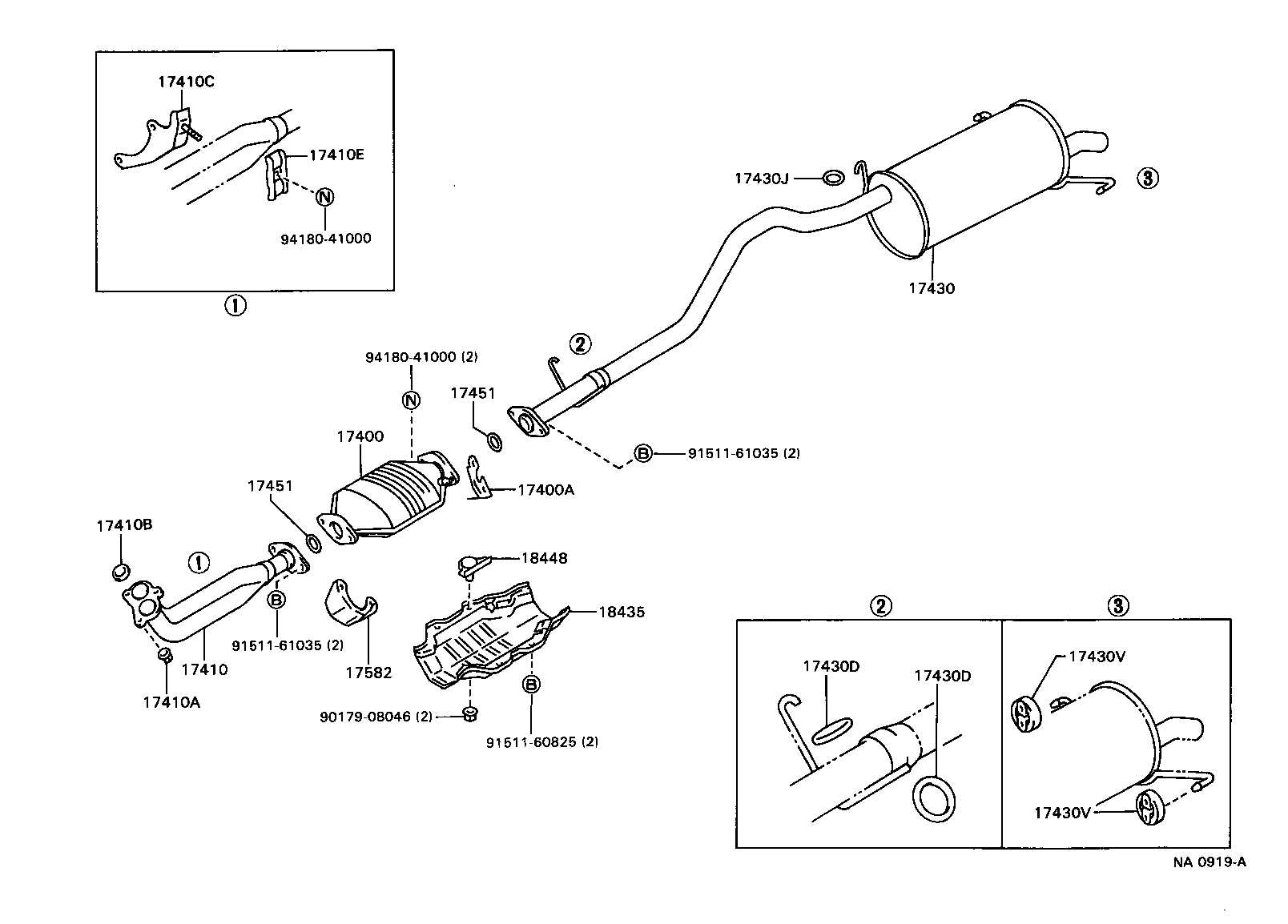 17405-13180 PIPE ASSY, EXHAUST, TAIL product image