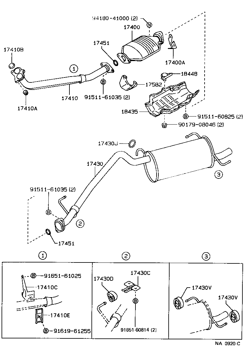 17405-72070 PIPE ASSY, EXHAUST, TAIL product image