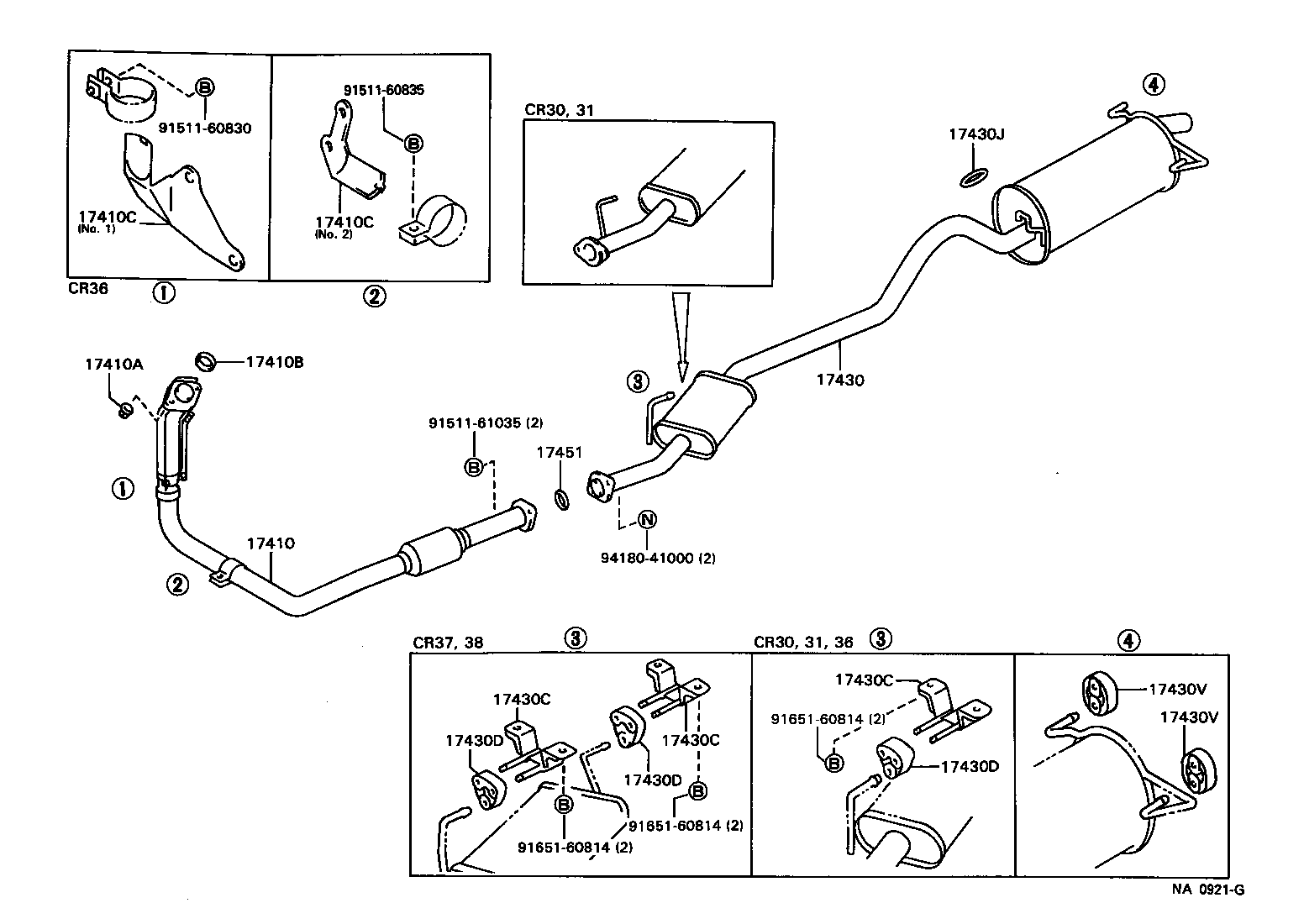 17405-13180 PIPE ASSY, EXHAUST, TAIL product image
