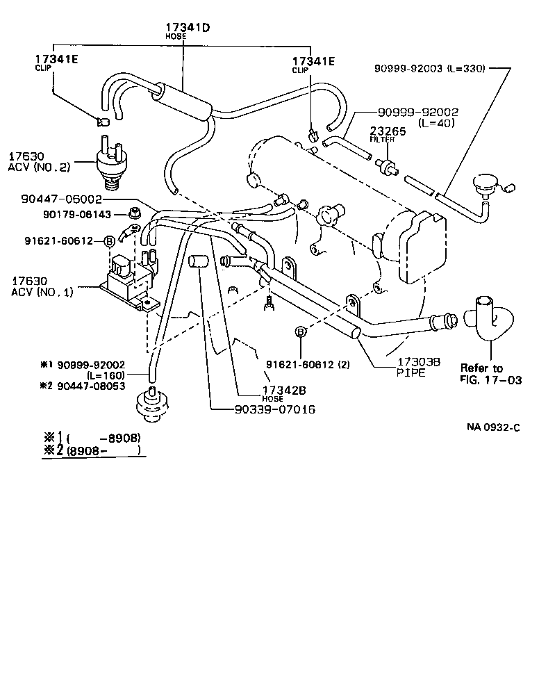 17341-74080 HOSE, NO.1(FOR IDLE-UP) product image