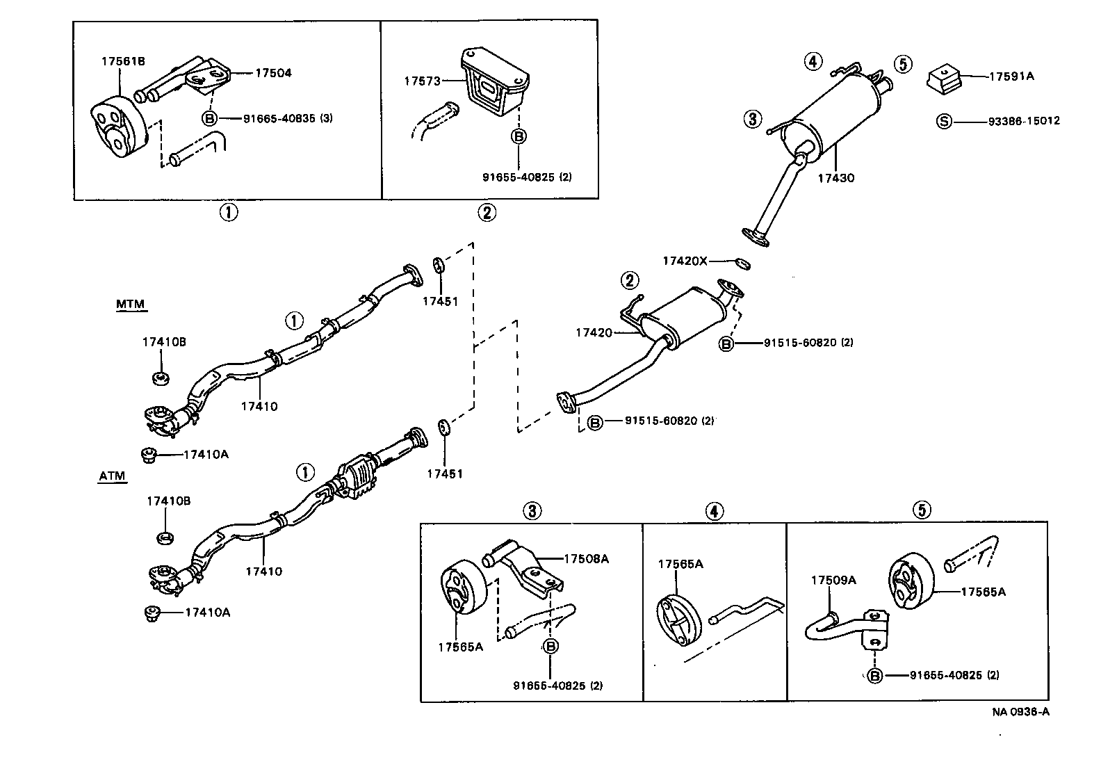 17410-74430 PIPE ASSY, EXHAUST, FRONT product image