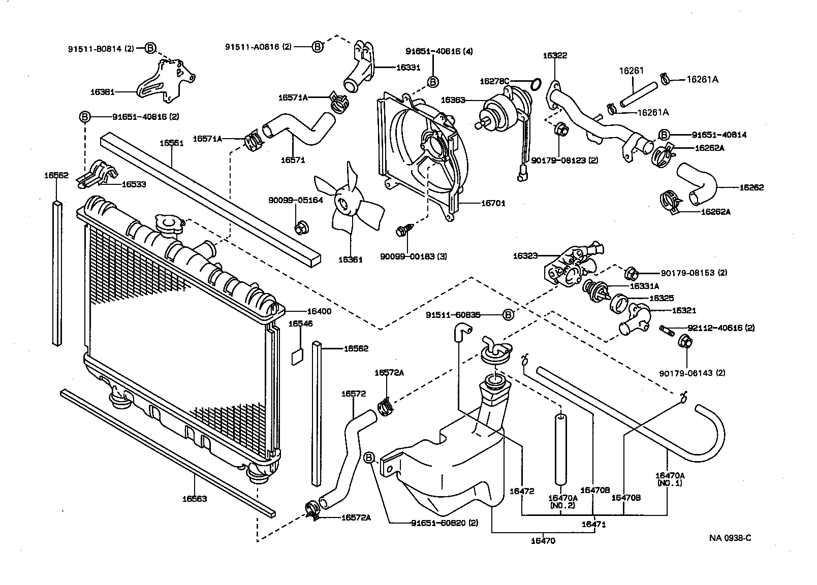 16261-16010 HOSE, WATER BY-PASS product image