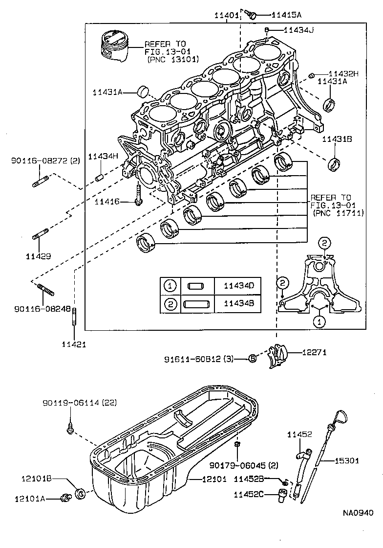 12102-50020 PAN SUB-ASSY, OIL, NO.2 product image