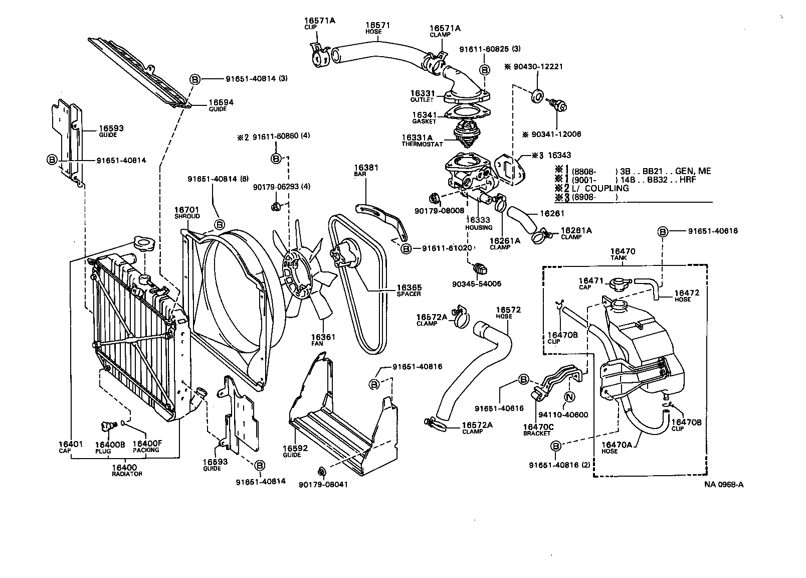 16381-17040 BAR, FAN BELT ADJUSTING product image