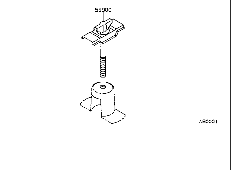 51900-01020 CARRIER ASSY, SPARE WHEEL product image