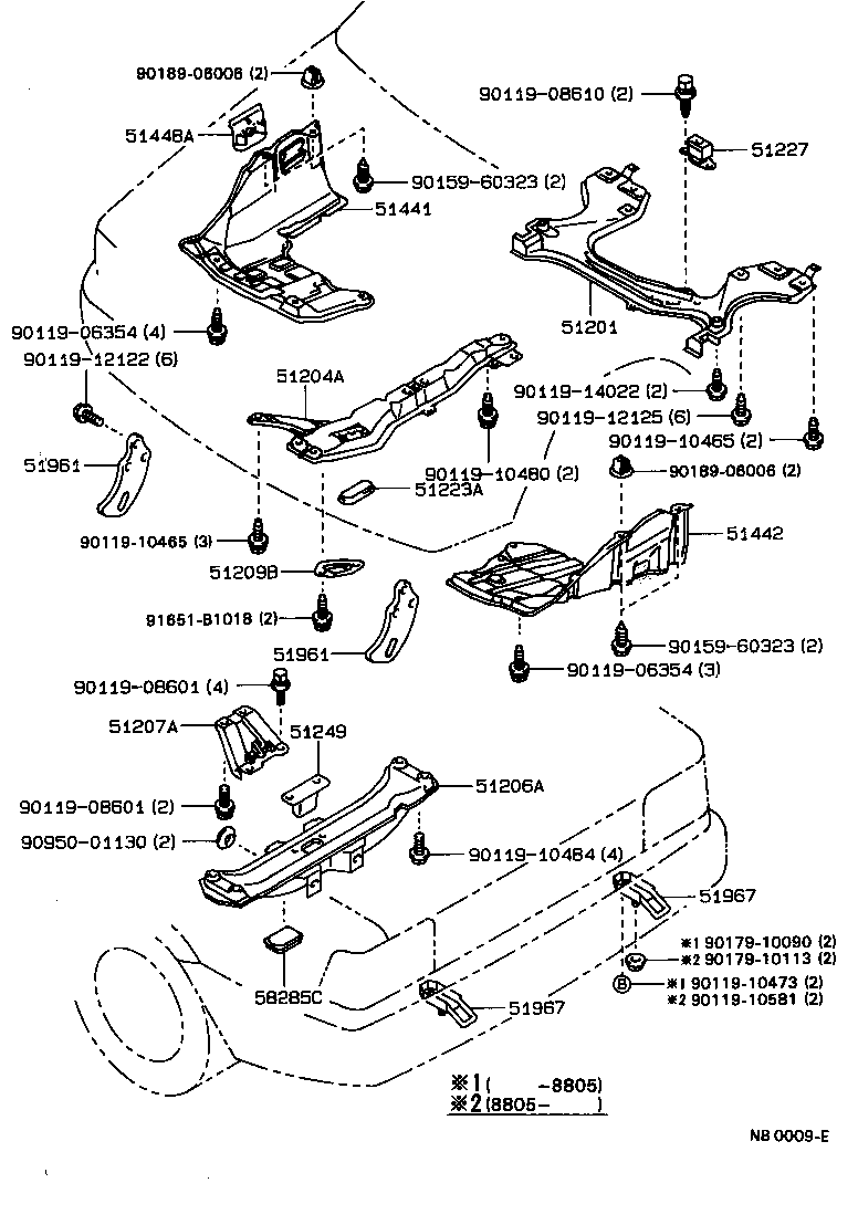 51095-12050 HOOK, TRANSPORT, REAR product image