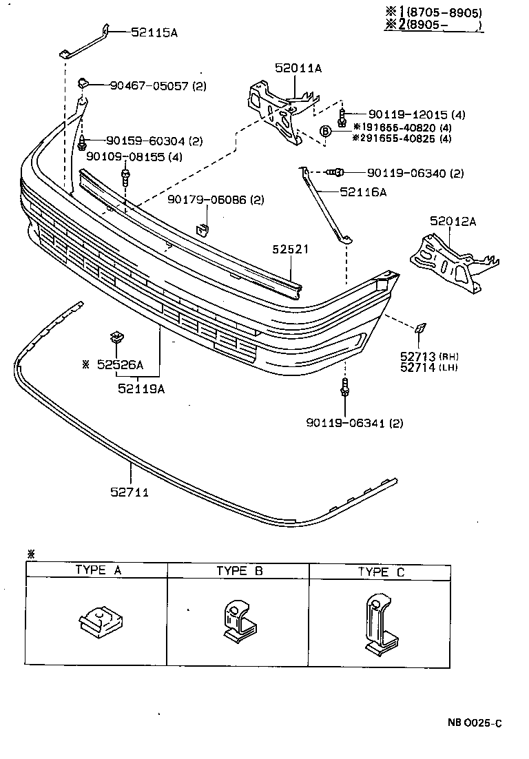 52011-12440 ARM SUB-ASSY, FRONT BUMPER, RH product image