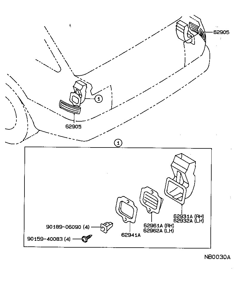 62850-12120 VALVE ASSY, ROOM PRESSURE RELIEF, RH product image