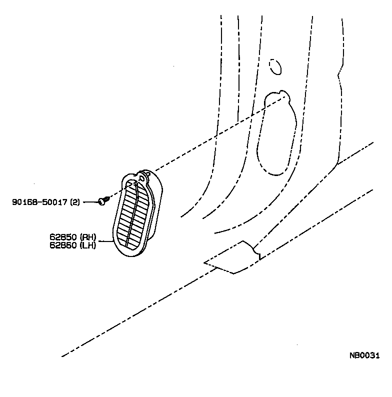 62850-12100 VALVE ASSY, ROOM PRESSURE RELIEF, RH product image