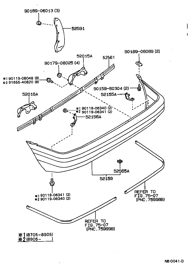 52105-12902-01 COVER, REAR BUMPER product image