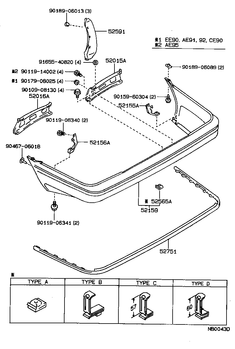 52105-12902-01 COVER, REAR BUMPER product image