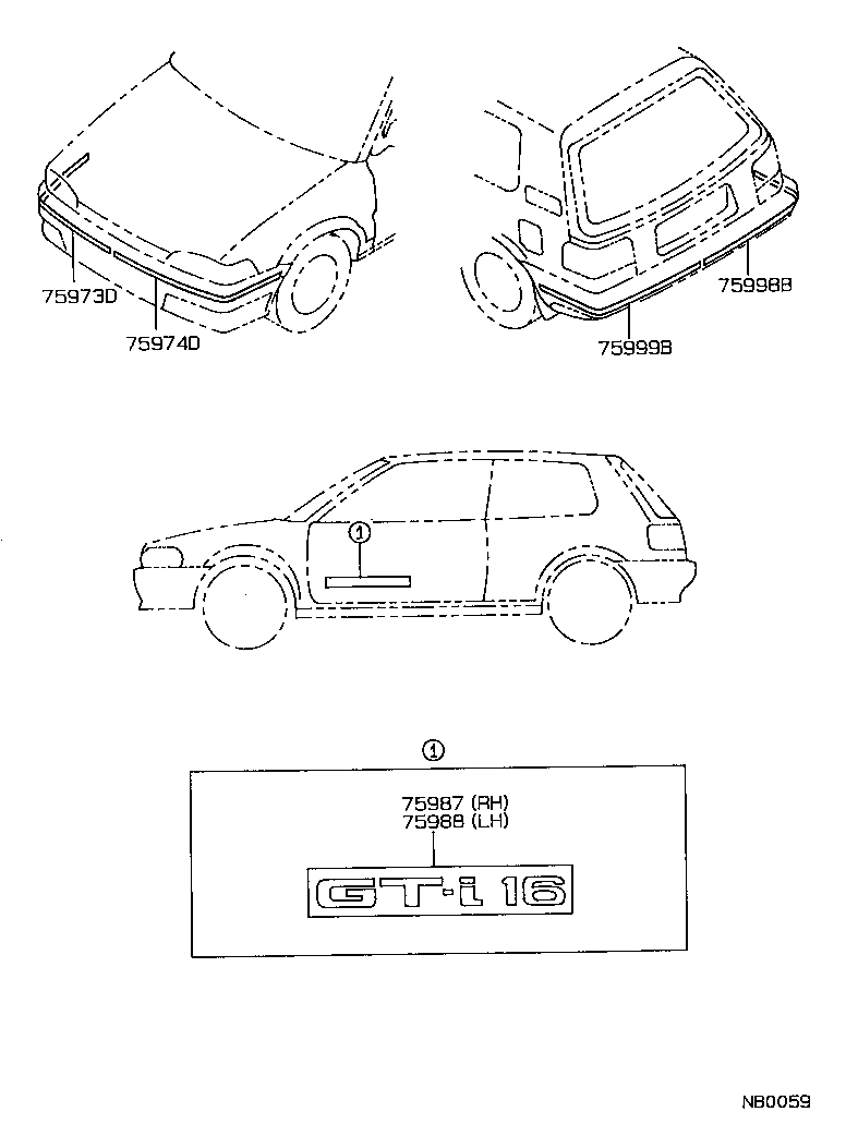 75972-12020 STRIPE, FRONT BUMPER SIDE, RH product image
