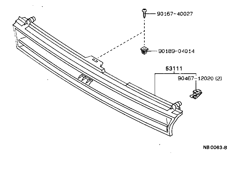 53101-12710-07 GRILLE, RADIATOR product image