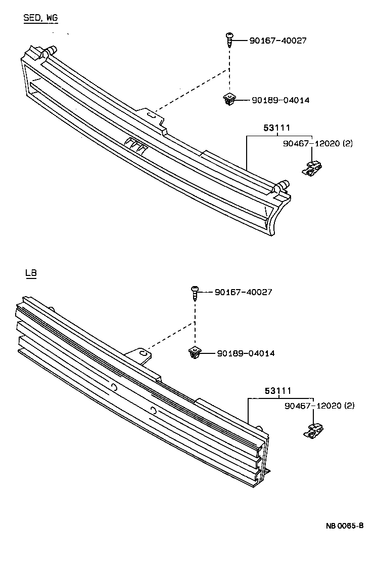 53101-12691 GRILLE, RADIATOR product image