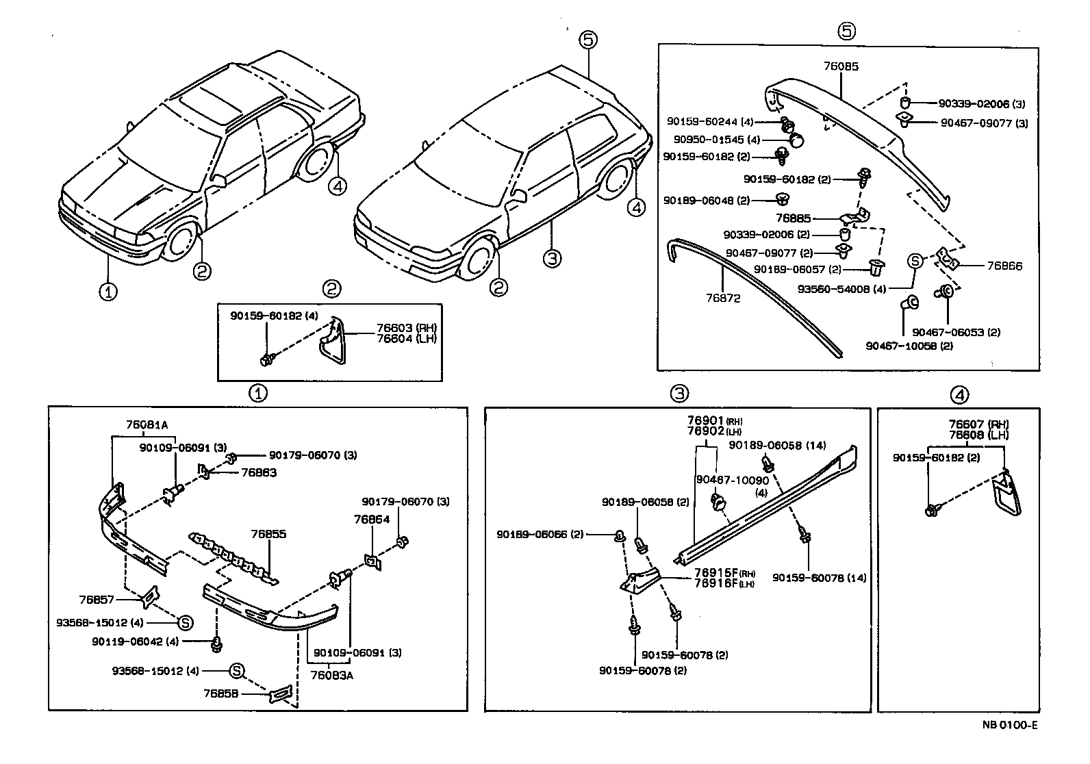 76083-12030-08 SPOILER SUB-ASSY, FRONT LH product image