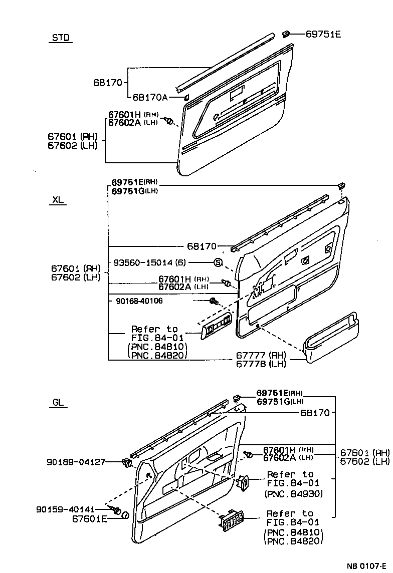 67496-12150 COVER, FRONT DOOR FRONT LOWER FRAME, UPPER LH product image