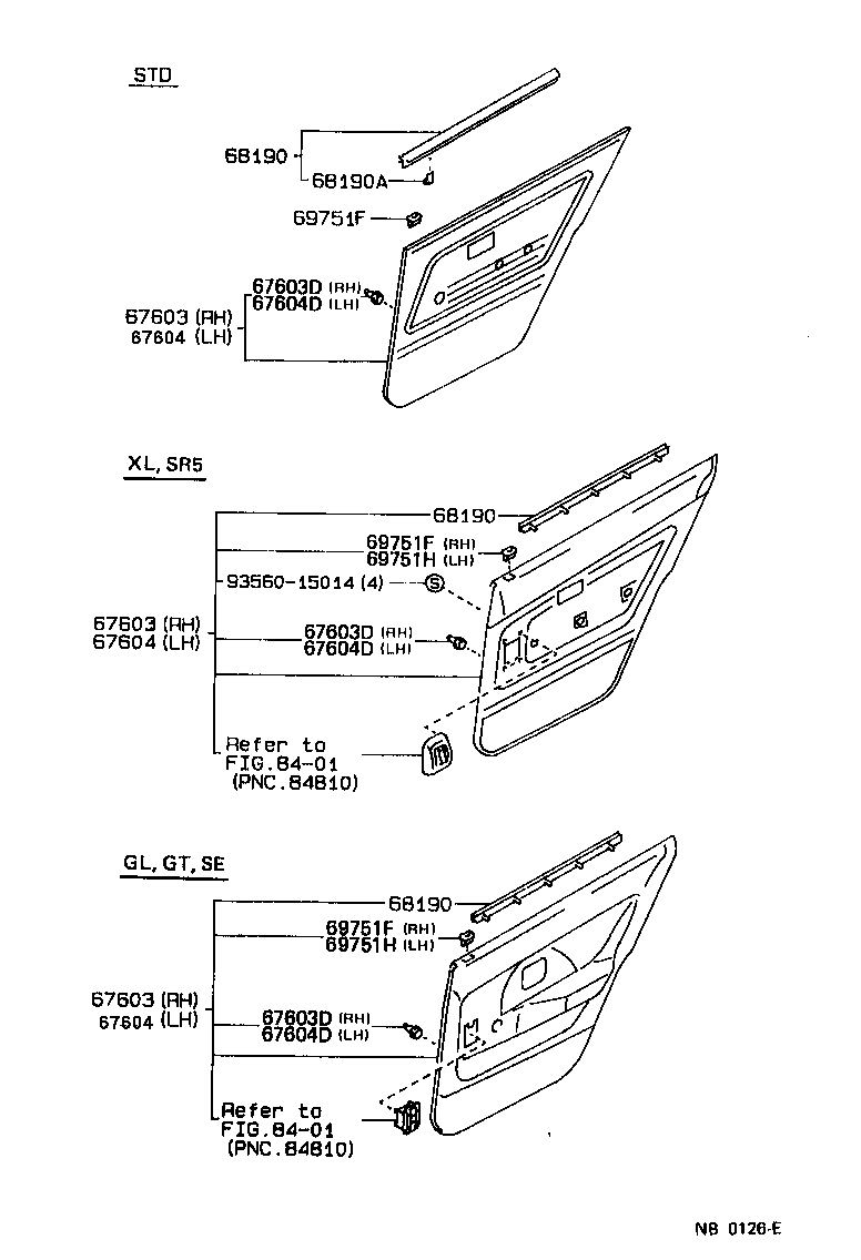 67003-12610 PANEL SUB-ASSY, REAR DOOR, RH product image