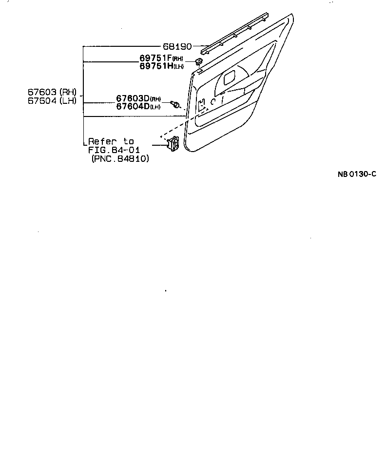 67003-12600 PANEL SUB-ASSY, REAR DOOR, RH product image